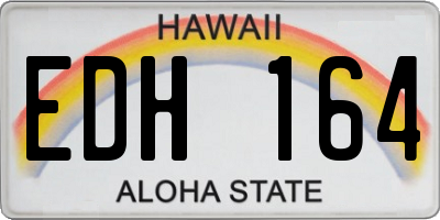 HI license plate EDH164