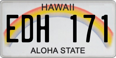 HI license plate EDH171