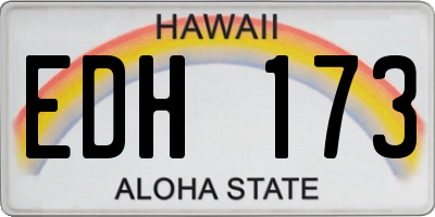 HI license plate EDH173