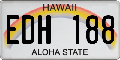HI license plate EDH188