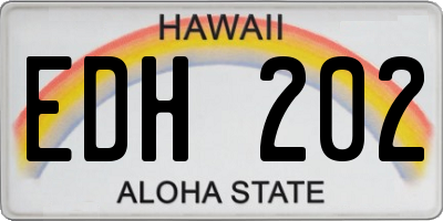 HI license plate EDH202