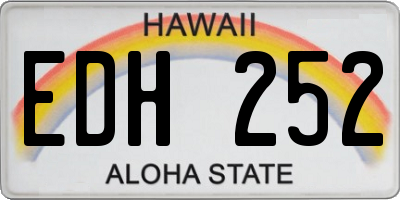 HI license plate EDH252