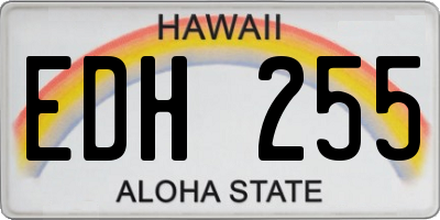 HI license plate EDH255