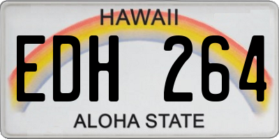 HI license plate EDH264