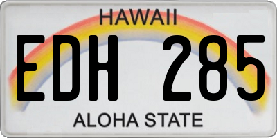 HI license plate EDH285