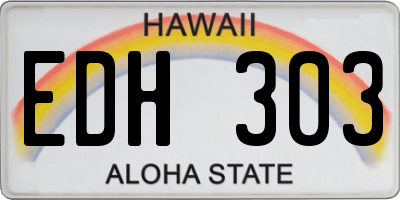 HI license plate EDH303