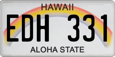 HI license plate EDH331