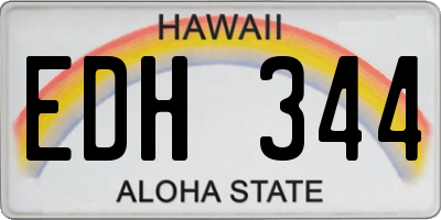 HI license plate EDH344