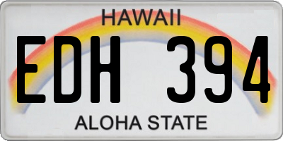 HI license plate EDH394