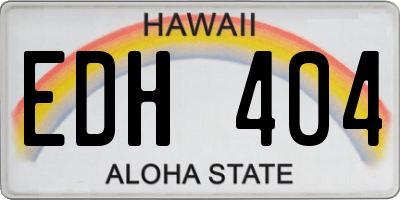 HI license plate EDH404
