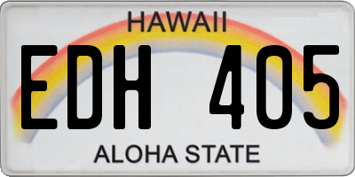 HI license plate EDH405