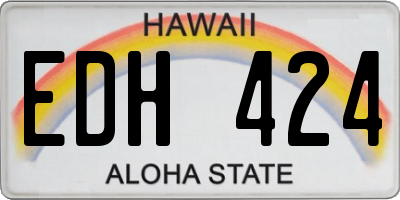 HI license plate EDH424