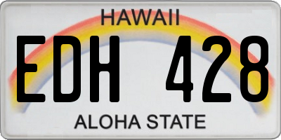 HI license plate EDH428