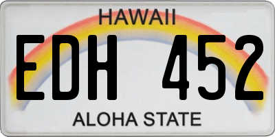 HI license plate EDH452