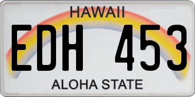 HI license plate EDH453