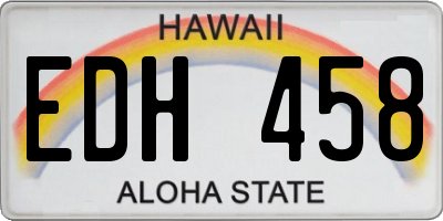 HI license plate EDH458