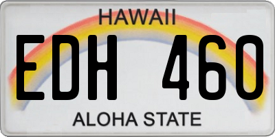 HI license plate EDH460