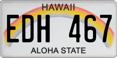 HI license plate EDH467
