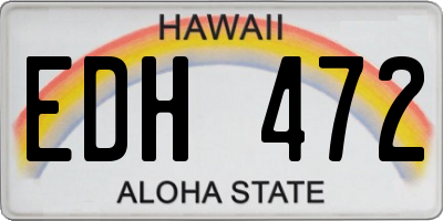 HI license plate EDH472