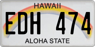 HI license plate EDH474