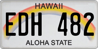 HI license plate EDH482