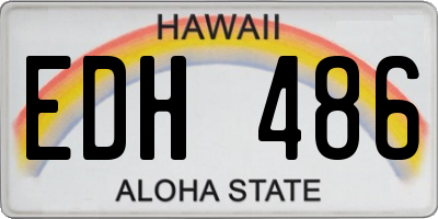 HI license plate EDH486