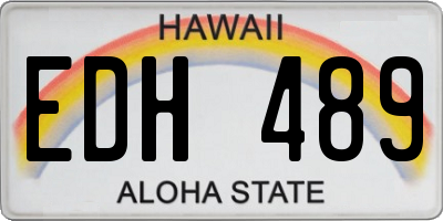 HI license plate EDH489