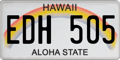 HI license plate EDH505