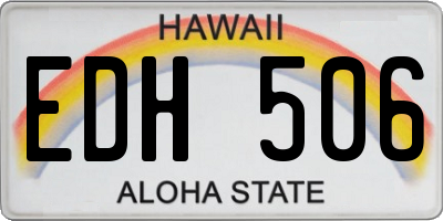 HI license plate EDH506