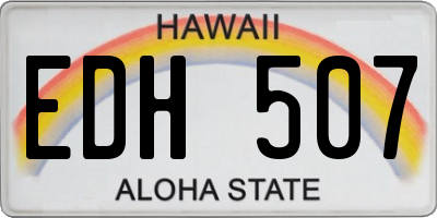 HI license plate EDH507