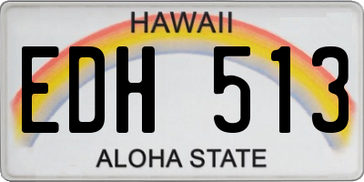 HI license plate EDH513