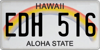 HI license plate EDH516