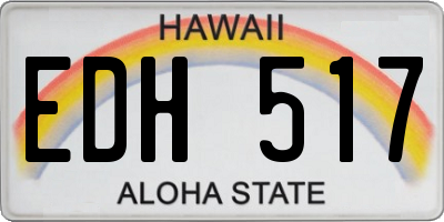 HI license plate EDH517