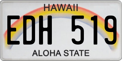 HI license plate EDH519