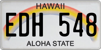 HI license plate EDH548
