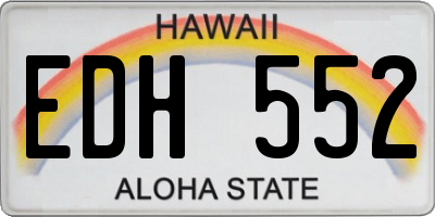 HI license plate EDH552