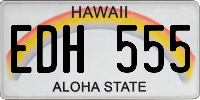 HI license plate EDH555