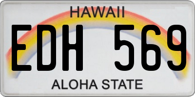 HI license plate EDH569