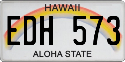HI license plate EDH573