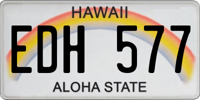 HI license plate EDH577