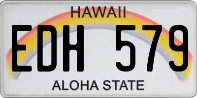 HI license plate EDH579