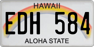 HI license plate EDH584