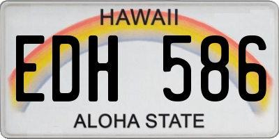 HI license plate EDH586