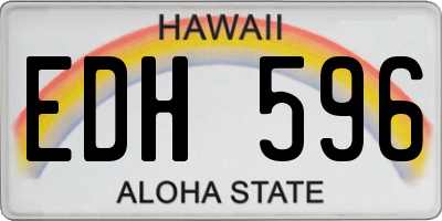 HI license plate EDH596