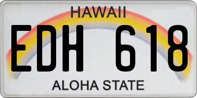 HI license plate EDH618