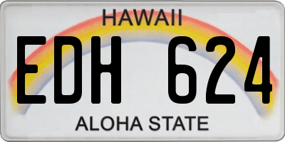 HI license plate EDH624