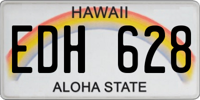 HI license plate EDH628