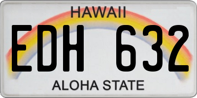 HI license plate EDH632
