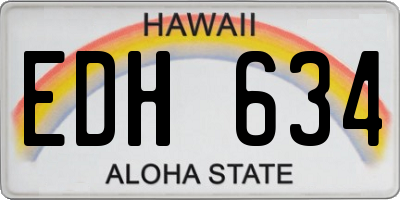 HI license plate EDH634
