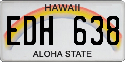 HI license plate EDH638